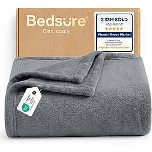 Bedsure GentleSoft Microfiber Bed Blanket Grey deal Bedsure GentleSoft Microfiber Bed Blanket (Grey) on sale