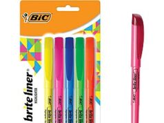 $1.79 – BIC Brite Liner Highlighters: Budget-Friendly Packs Available at Amazon BIC Brite Liner Highlighters pack with chisel tips