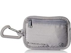 $5.92 – * | Travelon RFID Blocking Clip Stash Pouch (Gray) at Amazon Travelon RFID Blocking Clip Stash Pouch in Gray