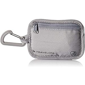 Travelon RFID Blocking Clip Stash Pouch sale Travelon RFID Blocking Clip Stash Pouch in Gray