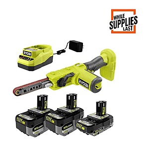 ONE+ Cordless File Sander Kit Deal ONE+ Cordless File Sander Kit with (2) 4.0 Ah Batteries at HomeDepot