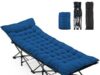 $47.94 – * | OLIXIS 74.4″x28″ Folding Camping Cot w/ Cushion (blue) at Amazon OLIXIS Folding Camping Cot with cushion