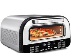 $119.99 – * | Gourmia Indoor Pizza Oven Air Fryer Toaster (Stainless Steel) at Amazon Gourmia Indoor Pizza Oven Air Fryer Toaster in stainless steel