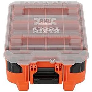 Klein Tools MODbox Deal Klein Tools MODbox Half-Width Tall Stackable Component Storage Box