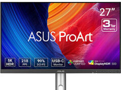 $649.00 – 27″ ASUS ProArt PA27JCV 5K HDR Professional Monitor + Free Mouse or Mousepad – $649 + Free Shipping 27 inch ASUS ProArt PA27JCV 5K HDR Professional Monitor with gaming accessories