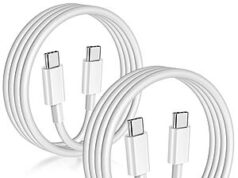$3.99 – 2-Pack 6′ APFEN USB-C to USB-C 60W Fast Charging Cable (White) + Free Shipping w/ Prime or on $35+ 2-Pack 6' APFEN USB-C to USB-C cables (White)