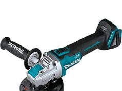 $71.99 – Makita XAG25Z 18V LXT Lithium-Ion Brushless Cordless 4-1/2 in. / 5 in. X-LOCK Angle Grinder Makita XAG25Z angle grinder in yellow