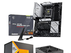 $489.00 – Bundle AMD Ryzen 7 7800X3D CPU + MSI MAG X870E GAMING MAX WIFI MB + Corsair 80 PLUS Bronze PSU $489 + Free S/H AMD Ryzen 7 7800X3D CPU, MSI MAG X870E GAMING MAX WIFI Motherboard, and CORSAIR PSU in bundle