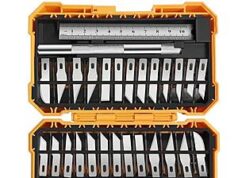 $11.99 – MulWark 32-Piece Precision Hobby Knife Set w/ Sharpening Stone & Steel Ruler — + Free Shipping w/ Prime or on $35+ MulWark Precision Hobby Knife Set with Sharpening Stone and Steel Ruler