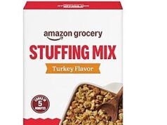 $0.87 – Amazon Grocery, Turkey Flavor Stuffing Mix, 6 Oz (Previously Amazon Fresh, Packaging May Vary) – with S&S at Amazon Amazon Grocery Turkey Flavor Stuffing Mix in a 6 Oz box