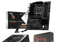 $369.00 – Bundle AMD Ryzen 7 7700X CPU + MSI PRO B850-S WIFI6E MB + ASRock 850W PSU $369 + $2.99 S/H Bundle of AMD Ryzen 7 7700X CPU, MSI PRO B850-S WIFI6E Motherboard, and ASRock PRO Series PRO-850B PSU