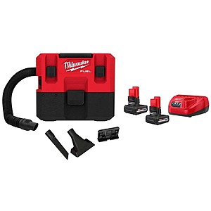 M12 FUEL Wet/Dry Vacuum Deal M12 FUEL Cordless Wet/Dry Vacuum with (2) batteries and charger on sale at The Home Depot