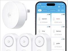 $39.99 – 27% off / GoveeLife Upgraded Smart Water Leak Detector 1s with High Alarm, 3 Pack Three GoveeLife Upgraded Smart Water Leak Detectors on sale at Amazon