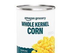$2.42 – Amazon Grocery: Canned Whole Kernel Corn – 15.25 Oz at Record Low Price with S&S Multibuy Four cans of Amazon's Canned Whole Kernel Corn - 15.25 Oz