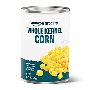 Amazon S&S Multibuy Deal on Canned Whole Kernel Corn Four cans of Amazon's Canned Whole Kernel Corn - 15.25 Oz