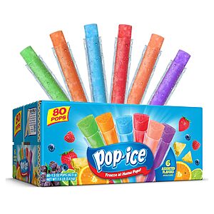 Pop-Ice Freezer Bar Variety Pack Deal 80-Count 1.5-Ounce Pop-Ice Freezer Bar Variety Pack