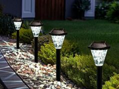 $10.44 – 8-Pack GIGALUMI Waterproof Solar Garden Lights + Free Shipping 8-pack GIGALUMI Waterproof Solar Garden Lights in cold white