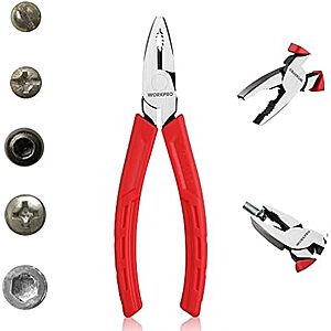 WORKPRO Screw Extractor Pliers on sale at Amazon 6.5" WORKPRO Linesman Combination S Screw Extractor Pliers