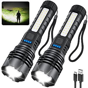 ZioeYiue Rechargeable Flashlights Deal 2-Pack ZioeYiue Rechargeable Flashlights