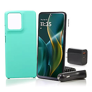 deal-972 QVC.com NEW CUSTOMERS ac Tracfone Moto G 2025 128GB w/1500 Talk/Text/Data & Accessories