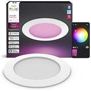 Philips Hue Slim Downlight deal Philips Hue Slim Downlight recessed LED ceiling light