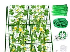 $12.39 – Save 40% on 2pcx33″x47″ Eunice A-Frame Metal Plant Support Trellis with Net – Only + Free Shipping w/ Prime or on $35+ Eunice A-Frame Metal Plant Support Trellis with Net