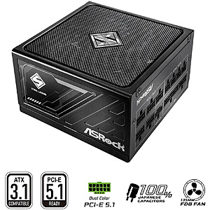 ASRock Steel Legend Power Supply Deal 1000W ASRock Steel Legend ATX3.1 power supply