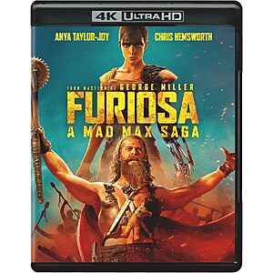 $10.49 – YMMV Furiosa: A Mad Max Saga (4K Ultra HD)  With Coupon (Southwest) — Potentially Region Specific