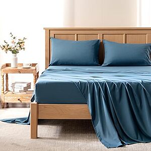 $10.49 – | Comfort Spaces Coolmax Moisture Wicking Cooling Sheet Set, Queen 4 Piece at Amazon