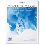 $3.99 – 20-Sheets 9″x12″ Jusart Cold Press Watercolor Paper Pad (300gsm/140lb) –  + Free Shipping w/ Prime or on $35+
