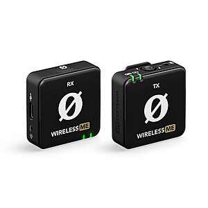 $70.00 – Rode Wireless ME Wireless Microphone System: 1 Mic + Receiver $69.99; 2 Mics + Receiver $99.99 + Free Shipping