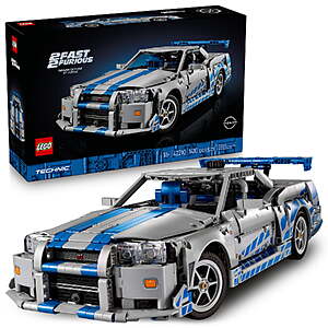 $111.99 – 1410-pc LEGO Technic 2 Fast 2 Furious Nissan Skyline GT-R (R34) Car (42210) – + Free Shipping