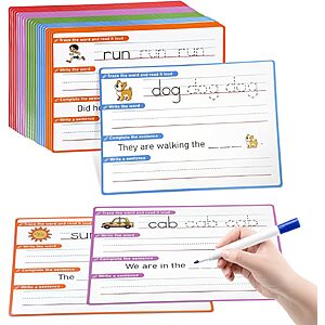 $4.99 – 20-Sheets HenPisen Kids’ CVC Word Games & Sentence Building Phonics Flash Cards  + Free Shipping w/ Prime or on $35+