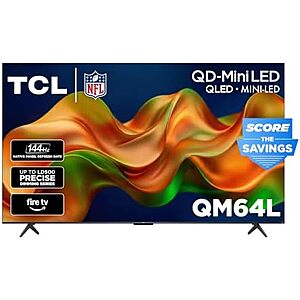 $899.99 – | 85″ TCL Mini LED QLED 4K HDR Gaming Streaming Television (85QM64L, 2026 Model) + 10% Back w/ Prime Visa Card at Amazon