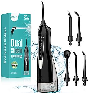 $7.99 – COSLUS ADA Accepted C20 Water Dental Flosser Pick, Professional Set  – 67% off with Coupon Code UZ84TO7U