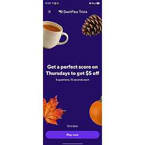 Doordash Dashpass Thursday Trivia 9/24