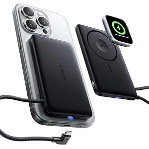$23.93 – | LISEN 10000mAh MagSafe iPhone & Apple Watch Power Bank at Amazon