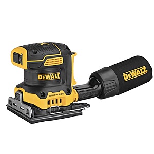 $129.00 – DEWALT XR 20V MAX Brushless 1/4-Sheet Cordless Variable Speed Sander (DCW200B) on Sale for  + Free Shipping