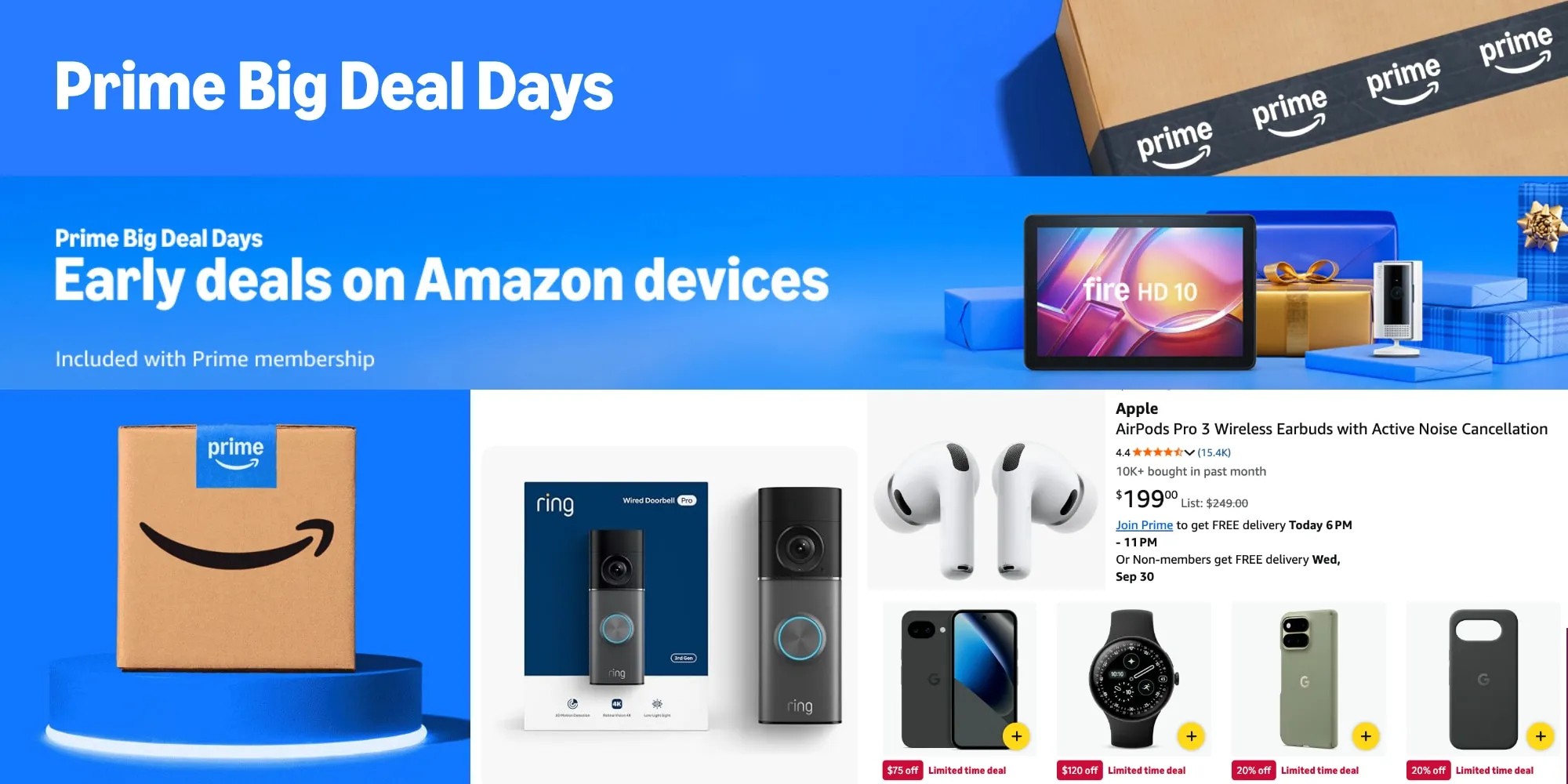 Amazon Prime Big Deal Days sale advertisement