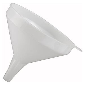 $1.69 – | Winco 5 1/4″ White Plastic Commercial Funnel at Amazon