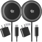 $9.78 – 2-Pack 25W Magnetic Wireless Charger Pad for iPhone & AirPods (Black)  + Free Shipping w/ Prime or on $35+