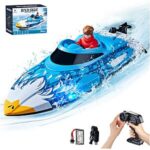 $16.99 – 12″ SRGBND RC Remote Control Boat w/ 2.4GHz, LED Lights & 3-Speed Modes (Blue) –  + Free Shipping w/ Prime or on $35+