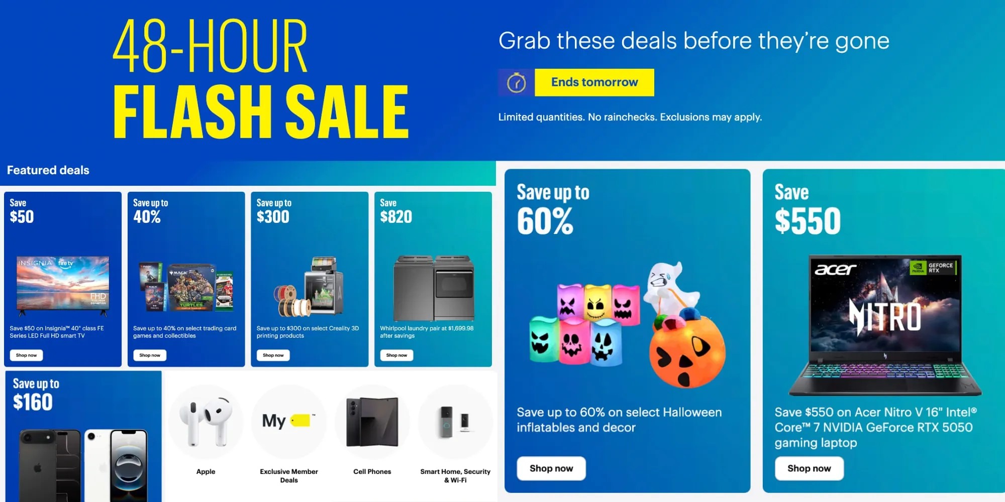 Best Buy flash sale sign