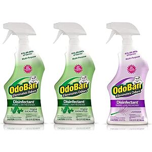 $9.98 – | 3-Pack 32-Oz OdoBan Ready-to-Use Disinfectant and Odor Eliminator (Lavender) at Amazon