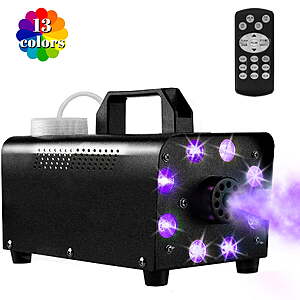 $30.99 – Yexmas 500W Smoke Machine 2000CFM Fog – 13 Colorful LED Lights