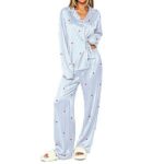 $10.99 – Ekouaer Women’s Satin LS Button-Down Pajama Set (Various) – + Free Shipping w/ Prime or on $35+