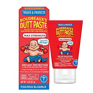 $2.85 – 2-Oz Boudreaux’s Butt Paste Maximum Strength Diaper Rash Cream w/ S&S + Free Shipping w/ Prime or on $35+