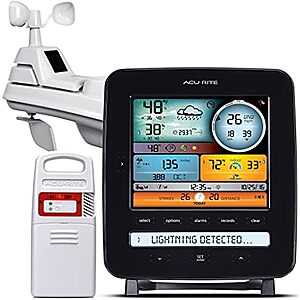 $99.74 – * | AcuRite Iris 5-in-1 Weather Station w/ LCD Display & Lightning Detection at Amazon