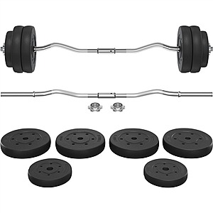 $50.00 – Yaheetech Barbell Weight Sets w/ Detachable Curl Bar: 44.1 lb $50, 55 lb $60, 66 lb $70 + Free Shipping