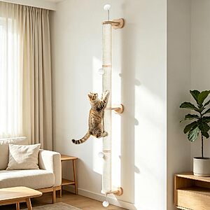 $17.99 – EMUST Cat Wall Scratcher Sisal Scratch Post: 33″ , 66″ $29.99 + Free Shipping w/ Prime or on $35+